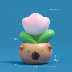 Artificial Bonsai Resin Plant Ornament Cute Mini Potted Desk Decor Home Office Shelf Display