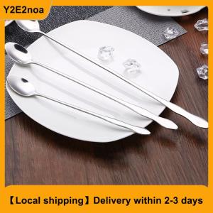 【Local shipping】 1pc creative stainless steel long handle coffee spoon stirring ice spoon