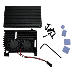 Aluminium Alloy Pi 4B Armors Case for Raspberry Pi4B Heatsink Metal Enclosure Superior Cooling Shell Double Quiet Fan