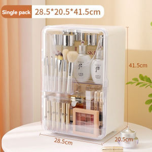 [Metaverse]Drawer Desk Organizer Makeup Storage Box Ins Desktop Jewelry Box Household Transparent Skin Care Product Storage Cabinet/Dust-proof Drawer Cosmetic Storage Box