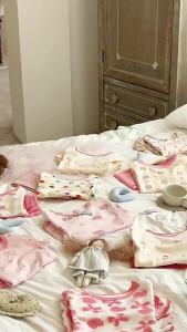 Childrens Pajamas A Seamless home set for boys and girls cartoon underwear two-piece set baby home clothes