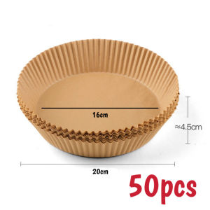 Air Fryer Paper Liner Disposable Baking Parchment 50pcs Non Stick Greaseproof Waterproof Oven Steamer Microwave