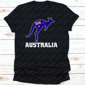 [Local Stock] VCC Aussie National Flag Australian Kangaroo Graphic Animal Lover T Shirt Casual Fashion Loose Harajuku Summer Man Women T-shirt