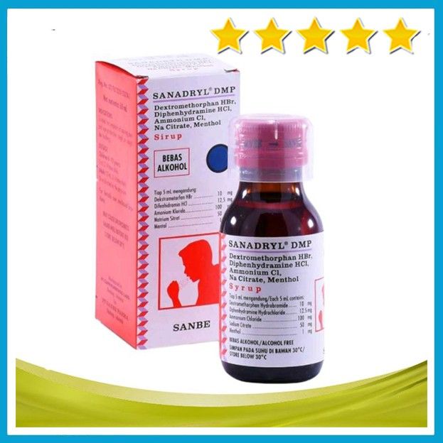 Sanadryl DMP 60 ML & 120 ML | Obat Batuk Sanadril Tidak Berdahak