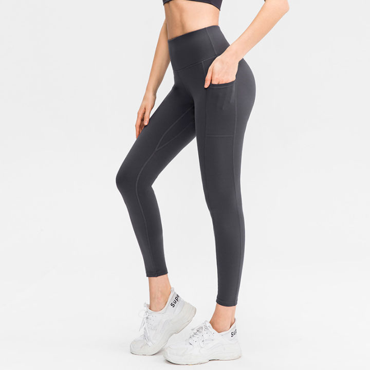 Leggings Depot Yoga Pants With Hidden Pocket - High Waist Tummy Control, Large, Denim Blue - View #13