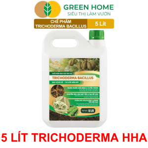 Nấm Đối Kháng Trichoderma Bacillus GreenHome Can 5 Lít Bảo Vệ Bộ Rễ Tơi Xốp Nền Đất Ủ Phân Rơm