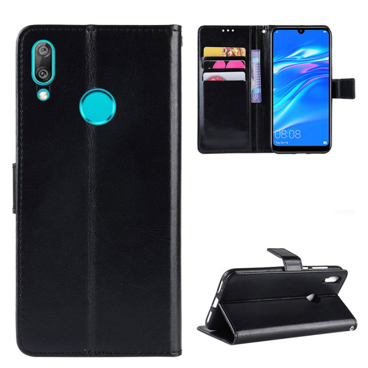 Huawei Y7 prime 2019 Case PU Leather Wallet Flip Phone Hard Case