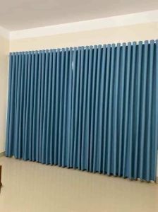 Rèm cửa cản sáng cao cấp màu xanh