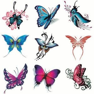 ★COD&Ready Stock★ Quà tặng Hình xăm Phụ nữ Hoa Tạm thời Chống thấm nước Hình dán nghệ thuật trên cơ thể Hình xăm dán