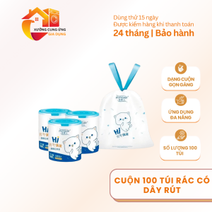 Cuộn 100 Túi Rác Tự Hủy Có Dây Rút Tiện Lợi Túi Đựng Rác Gia Đình Dễ Buộc Miệng Gọn Gàng Và Sạch Sẽ