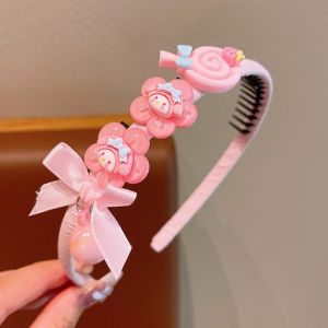 BANDO ANAK KARAKTER SANRIO LUCU RIBBON BALL NEW IMPORT KOREAN CARTOON HEADBAND CUTE SWEET GIRL