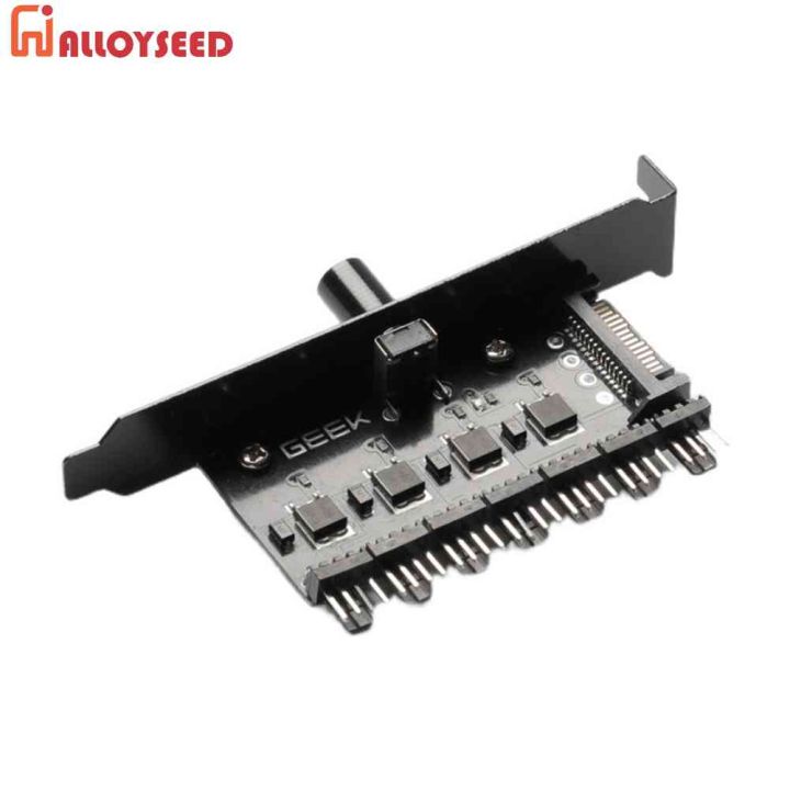 Ram Splitter Computer 1 to 7 12V PC Case Fan HUB Splitter Computer 4 Pin 3 Pin Speed ...