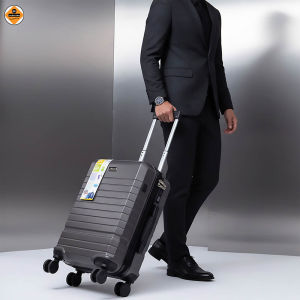 Vali Kéo Du Lịch Xbags Dark Titan Pro XB6104 Size 20 Inch Xám Phối Đen Sang Trọng Nhựa ABS Chống Trầy Bền Nhẹ Có Khóa TSA Cổng Sạc USB!