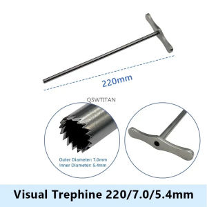 QSWTITAN Stainless Steel Visual Trephine Transforaminal Guide Bar Endoscopic Instrument 1pc