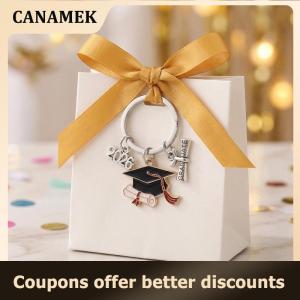 【 CANAMEK 】 Graduation Gown Cap Keychain 2026 Metal Keepsake for Students Best Gift for Graduation Ceremony Party