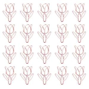 20 Pcs Hoa Tulip Hình Dạng kẹp giấy Bookmark Sáng Tạo Kế Hoạch Clip trang trí kim loại kẹp giấy Cho Trường Học văn phòng nhà cửa
