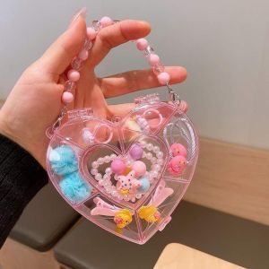 SG🚚 Girl jewel set 10 pcs | Jewelry box with hair tie clips necklace ring set