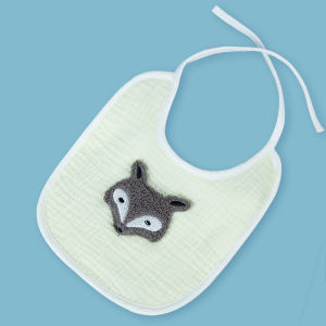 [Einmilk Adjustable Bib] 100% Cotton Bib High Absorbency Breathable Super Soft Bibs Tie Style Easy Removal QBIT