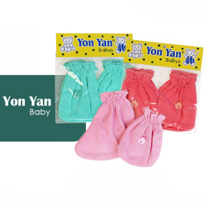 1 Set Sarung Tangan & Kaki Bayi Baru Lahir Polos dan Motif