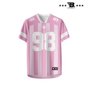 Baju Jersey Streetwear Milano 98 Pink Salur Premium Korean Style Retro Rugby Hockey Vintage NFL Bola Futssal