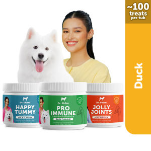 Dr Shiba Happy Tummy Jolly Joints and Pro Immune Triple-Care Bundle Healthy Dog Treats for Pets with Dog probiotics Dog Multivitamins Appetite Booster for Dogs Puppy food/Adult Dog Food: Natural Delicious