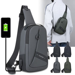 Mens Chest Bag Outdoor Crossbody Sling Pack Large Capacity Anti-Theft Shoulder Bag Water-Resistant Travel Messenger Bag