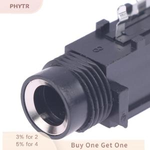 PHYTR HOT 2PCS 6.35mm Audio Jack 3Pin Stereo Audio Socket Microphone Welding Line