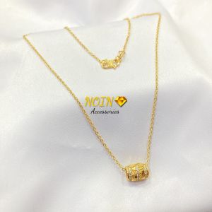 Kalung Lapis Emas Dengan Liontin Mata Untuk Wanita Dewasa Aksesoris Xuping