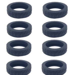 SG 8Pcs/1Set Luggage Wheel Ring Silent and non-slip Universal Flexible Rubber Luggage Wheel Ring Elastic Diameter 42 mm