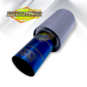 Knalpot Racing Mobil HKS Plong Ujung Stainles Bass 33cm Blue