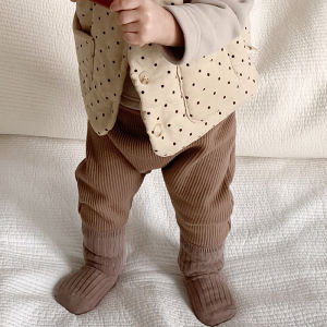 Baby Outing Clothes Baby Vest Autumn and Winter Coat Korean Style Childrens Clothing Baby Polka Dot Vest Childrens Autumn Outfit