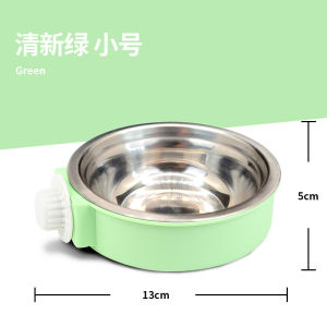 Tempat Letak Bekas Makanan Kucing  dan Anjing Pet Cat Bowl Stainless Steel Hanging Cage Bowls Feeder Cats Dogs Rabbit 碗不锈钢吊笼
