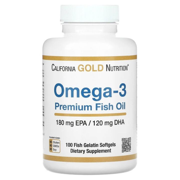 Made in USA Non Bovine Non Porcine Fish Gelatin California Gold Nutrition Omega3 Premium Fish