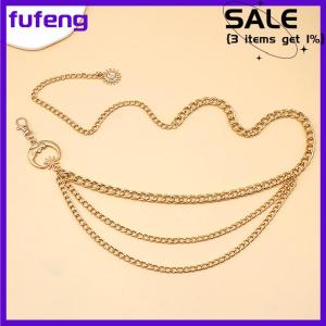 fufeng 1PC Phụ Nữ Eo Chuỗi Vành Đai Cho Váy Váy Thắt Lưng Với Mặt Trăng Sao Dây Thắt Lưng Vàng Bạc Phụ Nữ Quần Áo Chuỗi Phụ Kiện