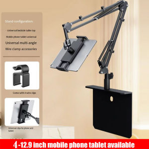 360° Rotating Long Arm Desk Bed Phone Holder Stand Tablet Mount Bracket Clip-free headboard tablet PC stand universal folding mobile phone stand multi-functional telescopic stand