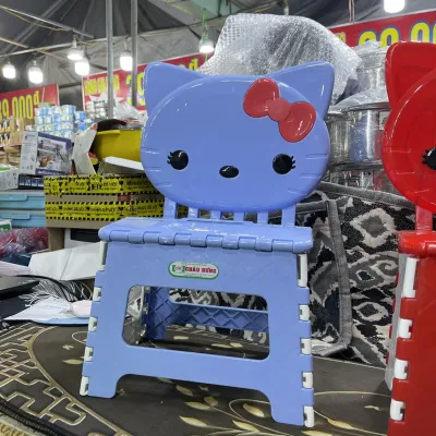 [CUTE]Ghế nhựa xếp gọn có chỗ tựa lưng hình thú xinh xắn cho bé yêu - SHOP NGUYỄN KIM