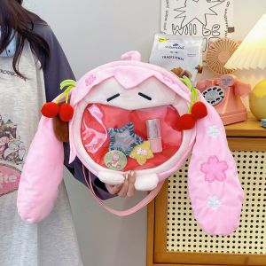 XSDDSF ผ้าฝ้ายพีพี ภาพฮัตสึเนะ Miku itabag พีวีซีพีวีซี อุปกรณ์ต่อพ่วงอะนิเมะ กระเป๋าสะพายตุ๊กตาอะนิเมะ หวานหวานแหววว SAKURA SAKURA กระเป๋าสะพายตุ๊กตาโปร่งใส เด็กๆเด็กๆ