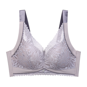【Local Ready Stock】 Plus Size Bra 34-46 B~D Adjustable Type Full Cup Latex Bra 4 Row 4 Buckles Breathable Thin Section Massage Pad No Steel Ring Push Up Bra Women Underwear