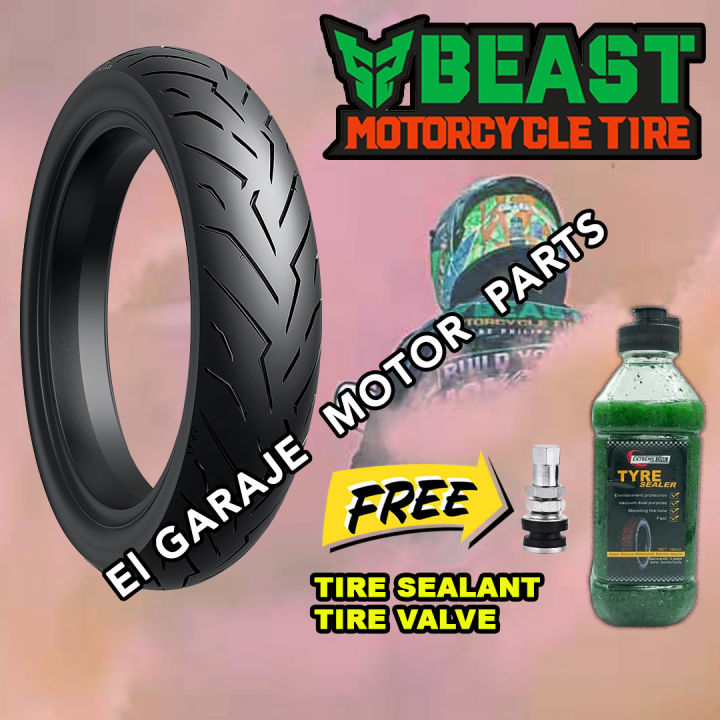 ORIGINAL BEAST FLASH TUBELESS TIRE 14" and 17" with free sealant and