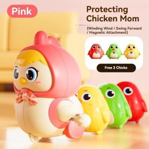 Montessori Baby Toy Animals Walking Magnetic Walk Chicken Crawling Toy Musical Light Sensing Toy Mainan
