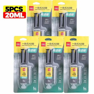 Dizoey 5/1Pcs Epoxy Resin Liquid AB Glue Strong AB Adhesive Waterproof Sealant Casting Glue Heat Resistant Metal Repair Glue for Ceramic Glass