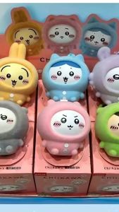 SKISOPGO Plush Doll Blind Box Keychain Chiikawa Cartoon Face Change Bag Charm Hadiah Cute Kids