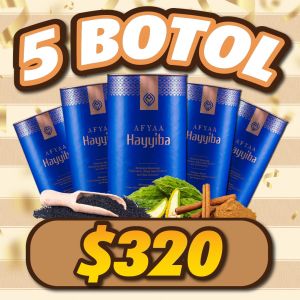 5 Bottles AFYAA Hayyiba Natural Health Supplement for Diabetic Blood Sugar Cholesterol and Lungs $320
