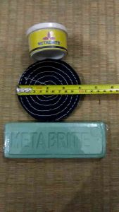 Paket 4jkomH250 Metabrite: Batu Hijau 250 Gram, Langsol & Metabrite Rubbing Compound