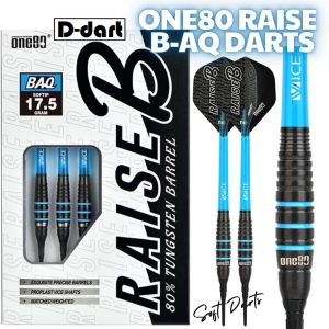 ONE80 SOFT TIP DART - 17.5G Raise B-AQ HD Tungsten Soft Darts (DART ARROW)