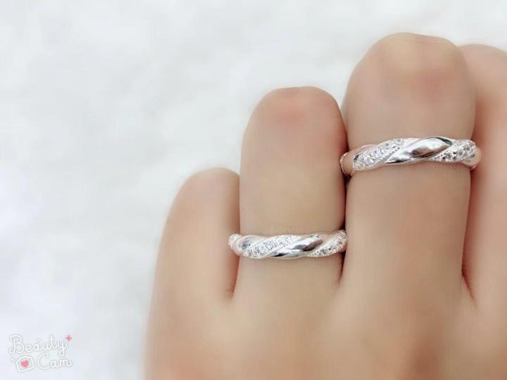 Italian silver sale couple rings