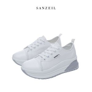 Grosir Sepatu Wanita 20455 Sneakers Casual Tinggi Sol 5cm