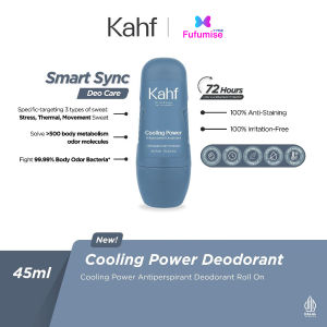 KAHF Antiperspirant Deodorant Roll On 45 ml | Deodorant Pria | Extra Dry | Cooling Power | Clean Fresh