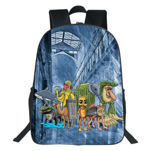 Italian Brainrot Print Backpack Tung Tung Tung Sahur Student School Bag Back to School Gift for Children