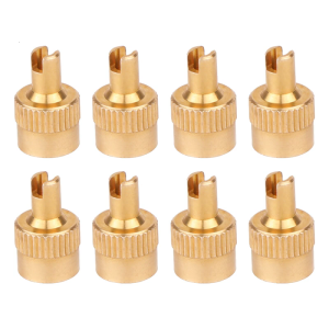 Pack of 8 Copper Valves Caps with Reinforced Seal Effortless Installation for Auto Wheels Replacement Valves Caps